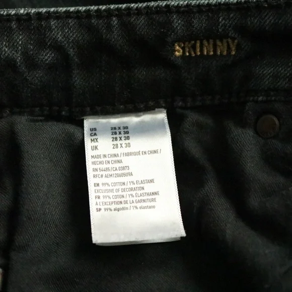 American Eagle Black Skinny Denim Jeans - Picture 5 of 5